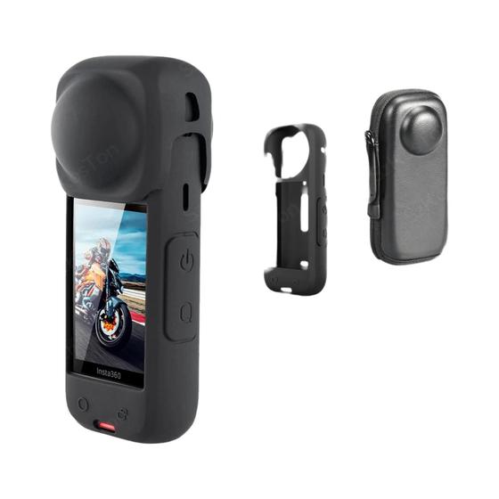 Imagem de Insta360 X4 Capa Protetora De Lente De Silicone Macio Protetor De Tela Para Acessórios De Câmera