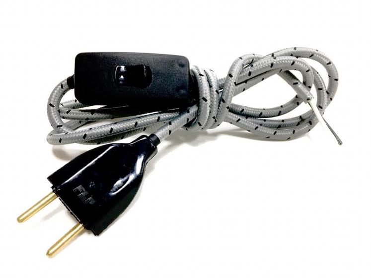 Imagem de Instala Rabicho Tecido C Interruptor Abajur 1,50mt + Tomada