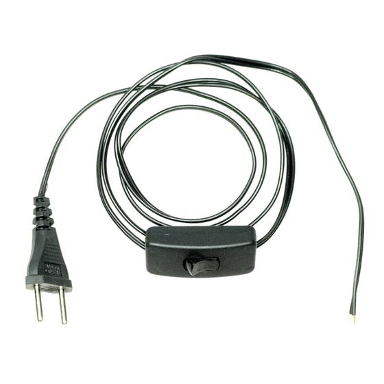 Imagem de Instalação Rabicho C/ Interruptor Abajur 1,50mt + Tomada