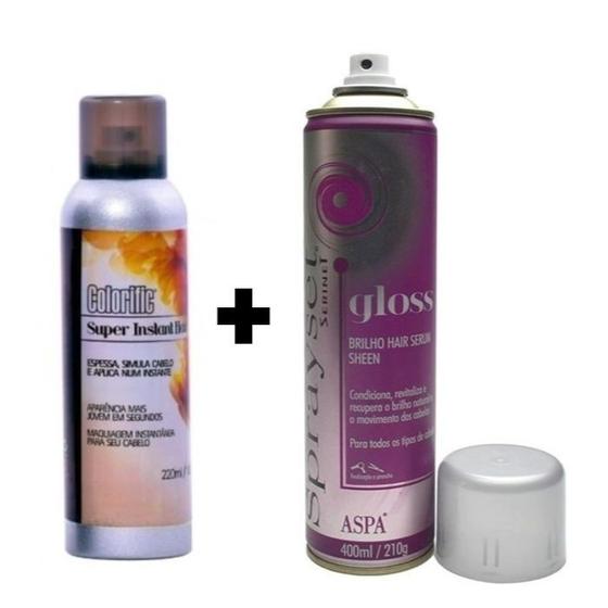 Imagem de Instant Hair Colorific Castanho Médio 220ml + Fixador Gloss Serum 400ml