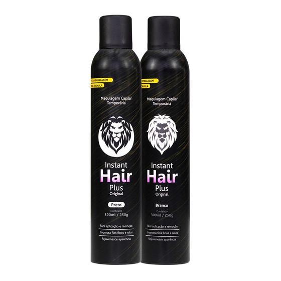 Imagem de Instant Hair Plus 300ml Preto + Branco