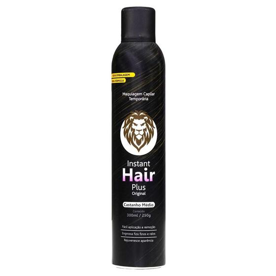 Imagem de Instant Hair Plus Retoque Capilar Castanho Médio 300Ml