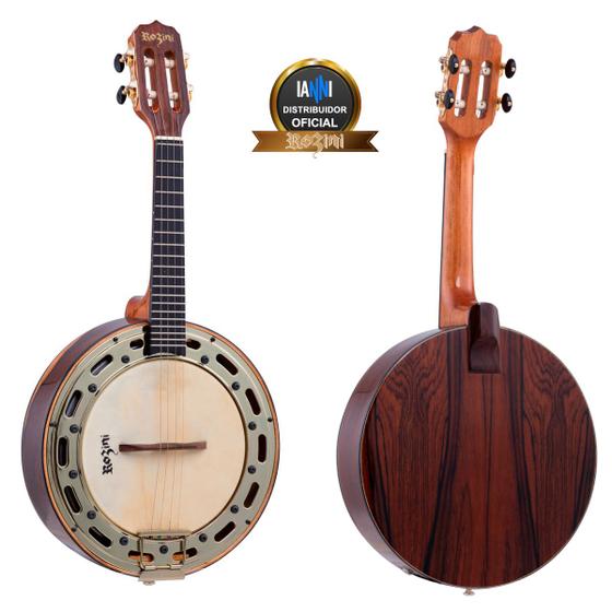 Imagem de Instrumento de Samba Banjo Elétrico Rozini Jacarandá Rj12 Elnj