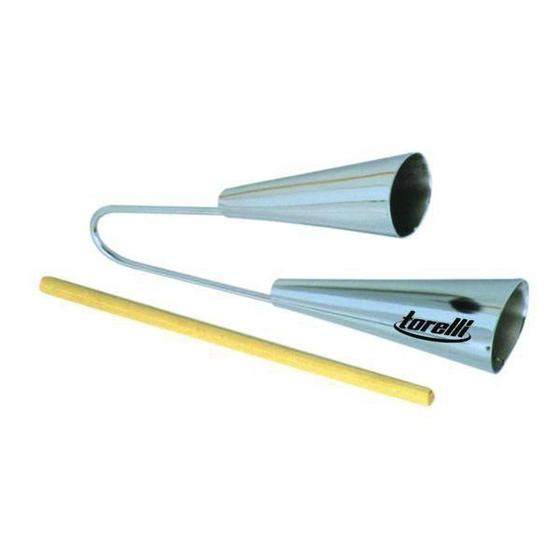 Instrumento samba percussão agogô duplo torelli to015 Torelli Musical Chocalho Magazine Luiza