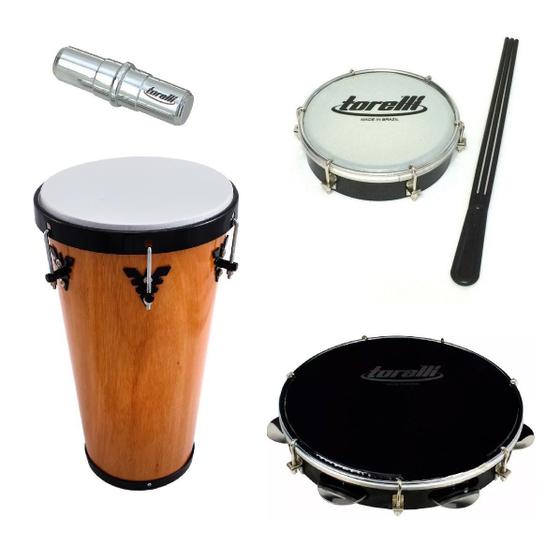 Imagem de Instrumentos de Samba e Pagode Timba Pandeiro Tamborim e Ganzá