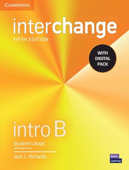Imagem de Interchange intro b sb with digital pack - 5th ed - CAMBRIDGE UNIVERSITY