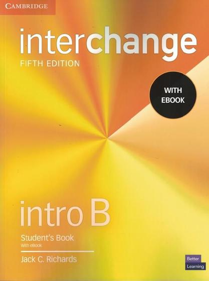 Imagem de Interchange intro b sb with ebook - 5th ed - CAMBRIDGE UNIVERSITY