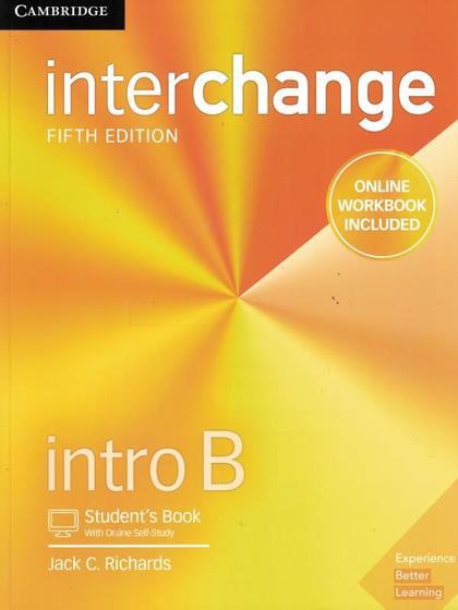 Imagem de Interchange intro b sb with online self-study and online wb - 5th ed - CAMBRIDGE UNIVERSITY