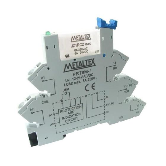 Imagem de Interface A Relé 220Vca/Cc 1 Reversível Modelo Prz Metaltex
