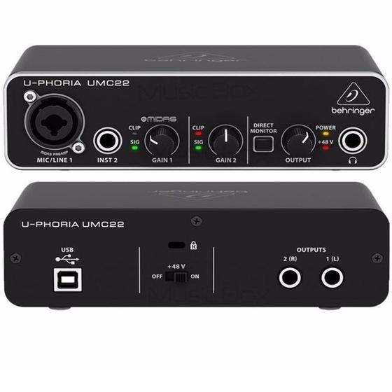 Interface Behringer UMC 22 Interface de Áudio Magazine Luiza