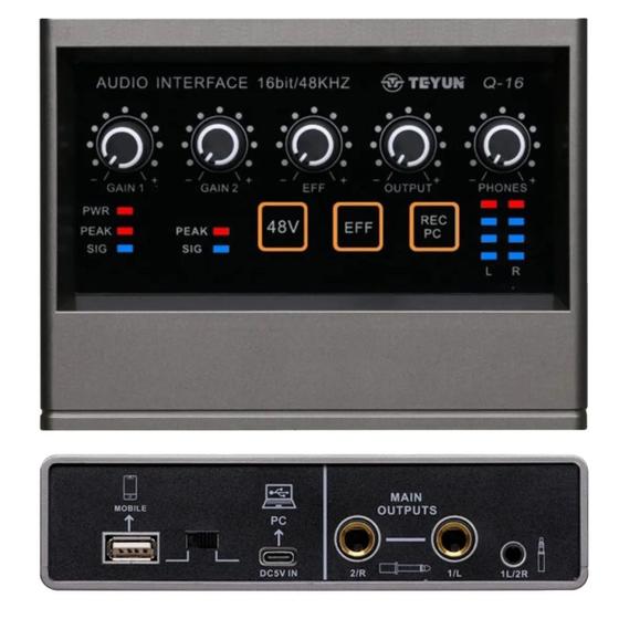 Imagem de Interface de Áudio 2 Canais Teyun Q-16