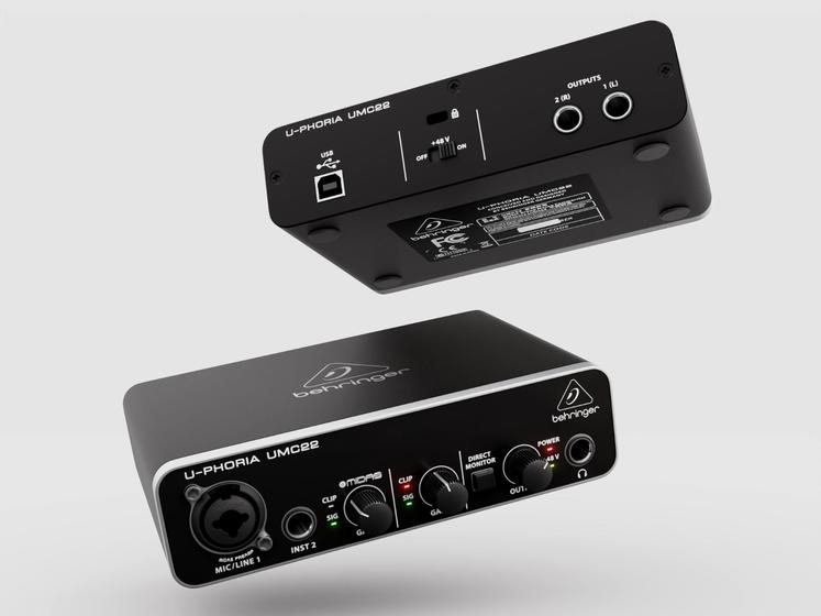 Imagem de Interface De Áudio Behringer U-phoria Umc22 Midas Usb