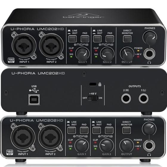 Imagem de Interface de Áudio Behringer UMC202-HD U-Phoria