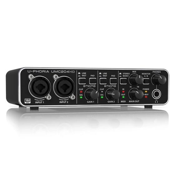 Imagem de Interface de Áudio Behringer UMC204HD USB MIDI