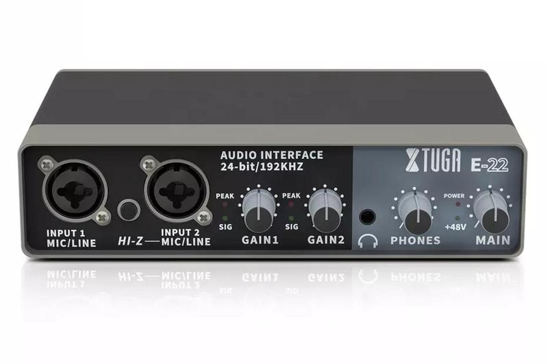 Interface de Áudio Estúdio Gravação Som XTuga Interface de Áudio