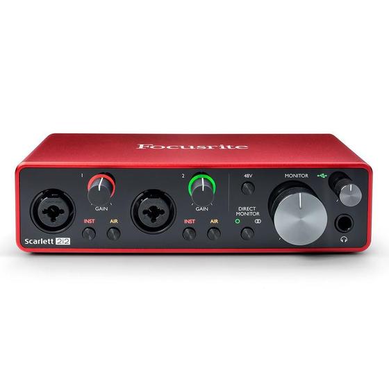 Imagem de Interface De Áudio Focusrite 3Nd Gen Scarlett 2I2 3ª Geração