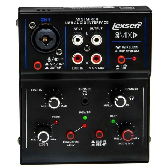 Imagem de INTERFACE DE AUDIO LEXSEN GO MIX 1 - MIXER COM 1 CANAL USB e Bluetooth