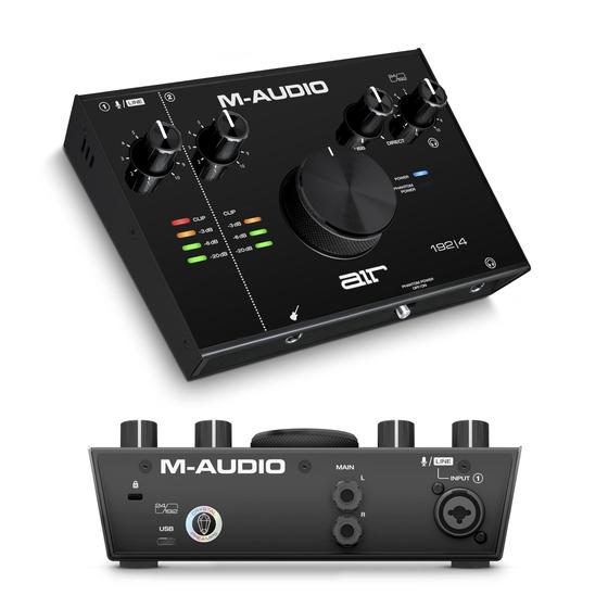 Interface de áudio M-Audio AIR 192x4 USB C para gravação de podcast