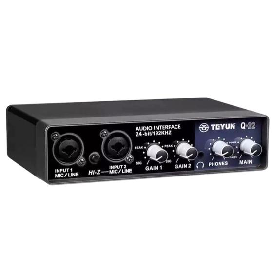 Interface de Audio Teyun Q22 Som Gravação Profissional novo
