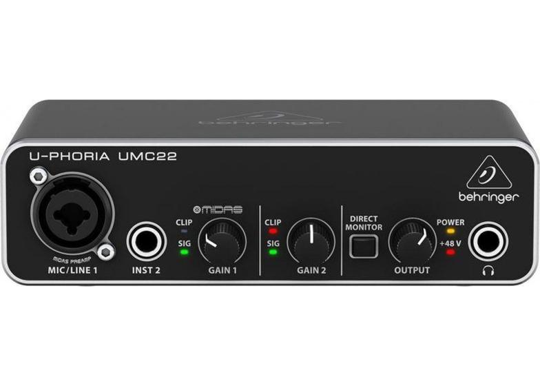 Imagem de Interface de áudio USB 2 canais Behringer UMC22