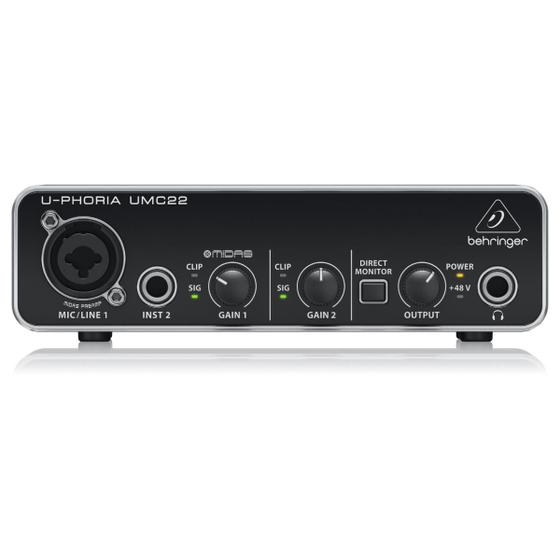 Imagem de Interface De Áudio Usb U-phoria Umc22 Behringer Profissional