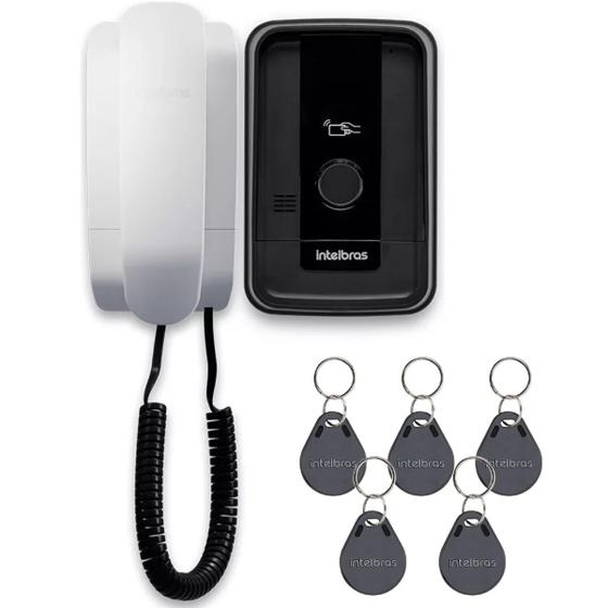 Imagem de Interfone Porteiro Campainha Eletrônico Com Fio Intelbras Ipr 1010 Id Com 5 Tags Para Abertura