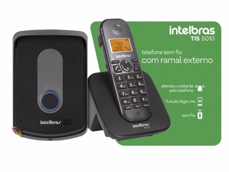 Imagem de Interfone porteiro eletronico sem fio Intelbras TIS 5010 Wifi reisidencail aplicativo celular smartphone camera noturna