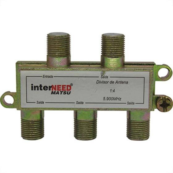 Imagem de Interneed Divisor Cabo Coaxial  4X75 - Kit C/10 Pc