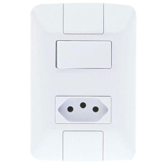 Interruptor 1 Secção Simples + Tomada 2P+T 10A 57241/064 ARIA - Tramontina Menor preço em Interruptor 1 Secção Simples + Tomada 2P+T 10A 57241/064 ARIA - Tramontina