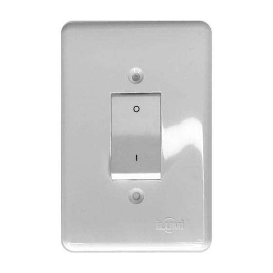 Imagem de Interruptor 1 tecla Bipolar 25A Grande Ilumi Embutir 4x2