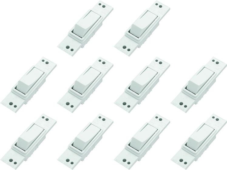Imagem de Interruptor 1 Tecla Paralela Sistema X Bco Sem Placa c/ 10