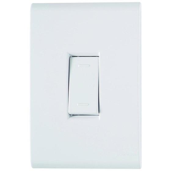 Imagem de Interruptor 1 Tecla Paralelo Liz 10A 250V c/Placa Branco 57170002 - Tramontina