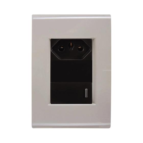 Imagem de Interruptor 1t simples + tomada 20a liz fendi com grafite tramontina
