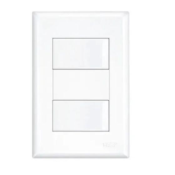 Imagem de Interruptor 2 Simples Distanciados 16A Com Placa Evidence - FAME