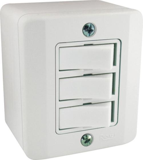 Imagem de Interruptor 2 Simples e 1 Paralelo Sistema X Branco Radial