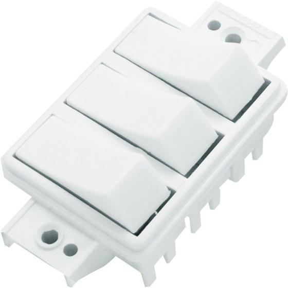 Imagem de Interruptor 2 Teclas Simples 1 Paral Sistema X Bco S/ Placa
