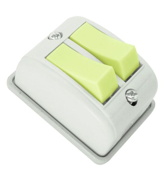 Imagem de Interruptor 2 Teclas Simples Retangular Cinza Radial 1801043
