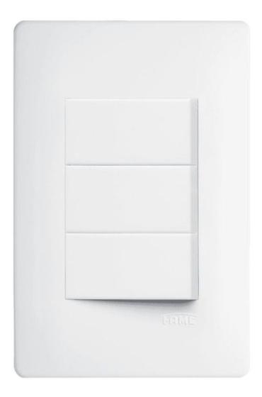 Imagem de Interruptor 3 Simples Com Placa Suporte - FAME
