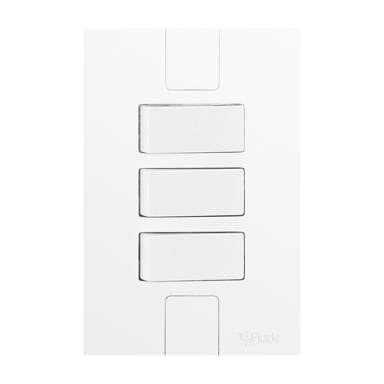 Imagem de Interruptor 3 Teclas Simples Caprice Modular Pluzie 4x2