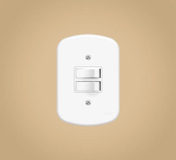 Imagem de Interruptor 4x2 Paralelo Duplo Fame Blanc 10a
