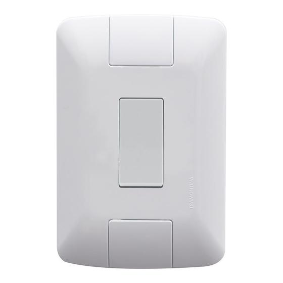 Imagem de Interruptor Aria 1 Tecla Simples 4x2 com Placa Branco Tramontina