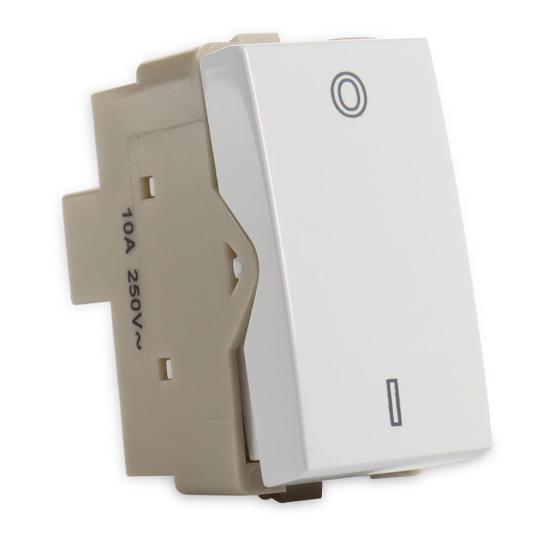 Imagem de Interruptor Bipolar Simples Branco Sleek MarGirius