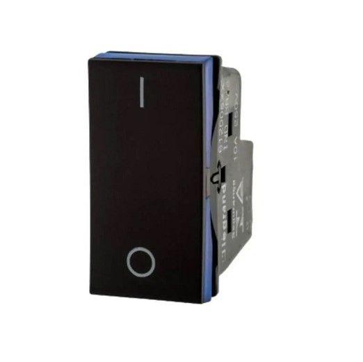 Imagem de Interruptor bipolar simples preto 612005pt pial plus+