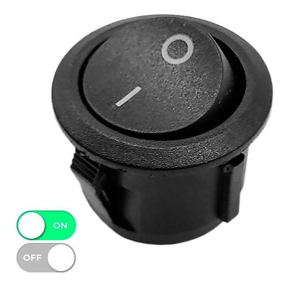 Interruptor Botao Chave Gangorra Redondo Lig Desl Preto - Lisse Online ...