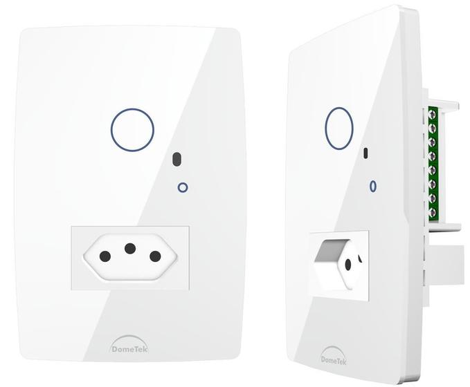 Imagem de Interruptor Branco Touch Wifi Google Alexa 1 Tecla Tomada