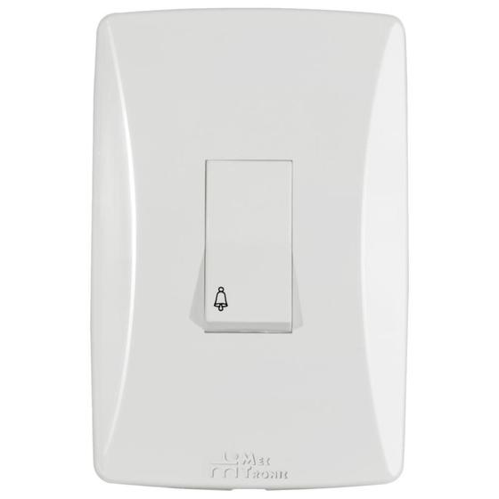 Imagem de Interruptor Campainha 4X2 Vertical Petra Com 10 Unidades