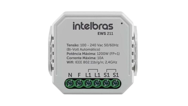 Imagem de Interruptor Controlador De Cargas Wifi 1/1 Ews 211 Intelbras