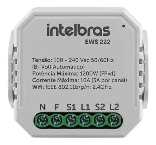 Imagem de Interruptor Controlador De Cargas Wifi 2/2 Ews 222 Intelbras