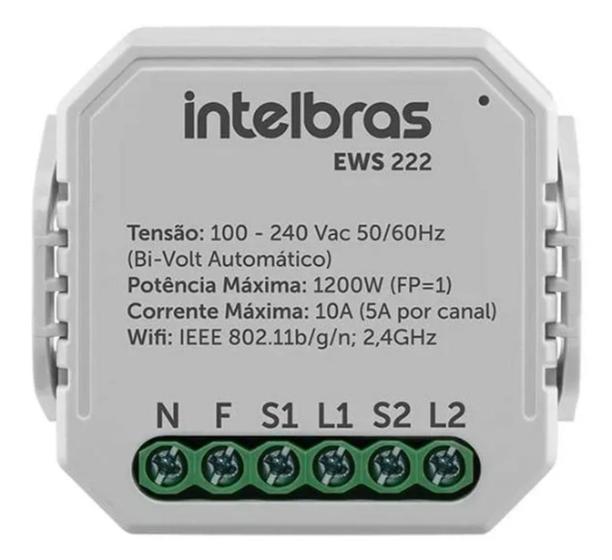 Interruptor Controlador de Cargas Wifi 2/2 - Intelbras Menor preço em Interruptor Controlador de Cargas Wifi 2/2 - Intelbras