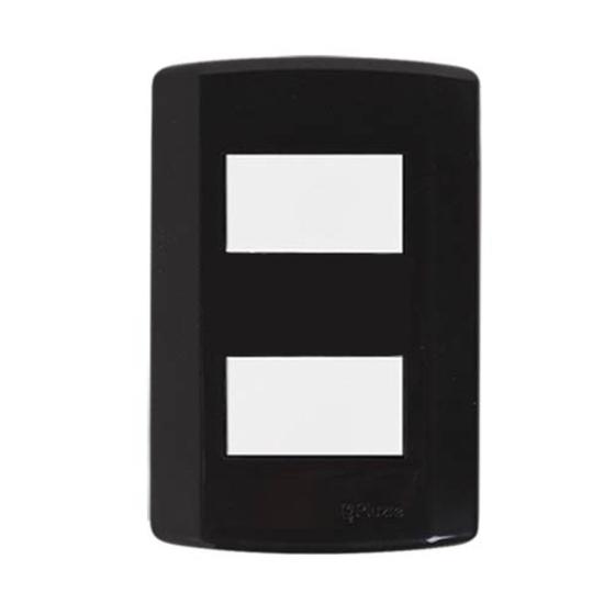 Imagem de Interruptor de 2 Teclas Simples, Modular, com Placa 4x2 e Suporte